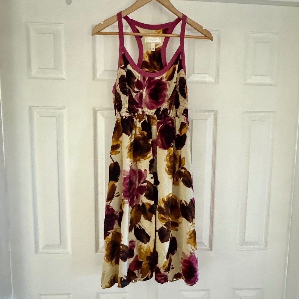 Anthropologie Moulinette Sours Garden Floral Silk Dress - 10 - XLNT